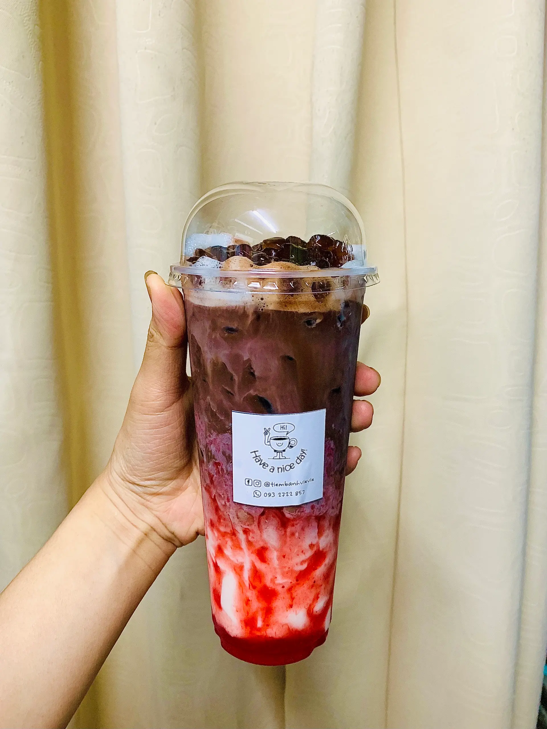 Hình ảnh Cacao sữa dâu - M - Strawberry cacao latte