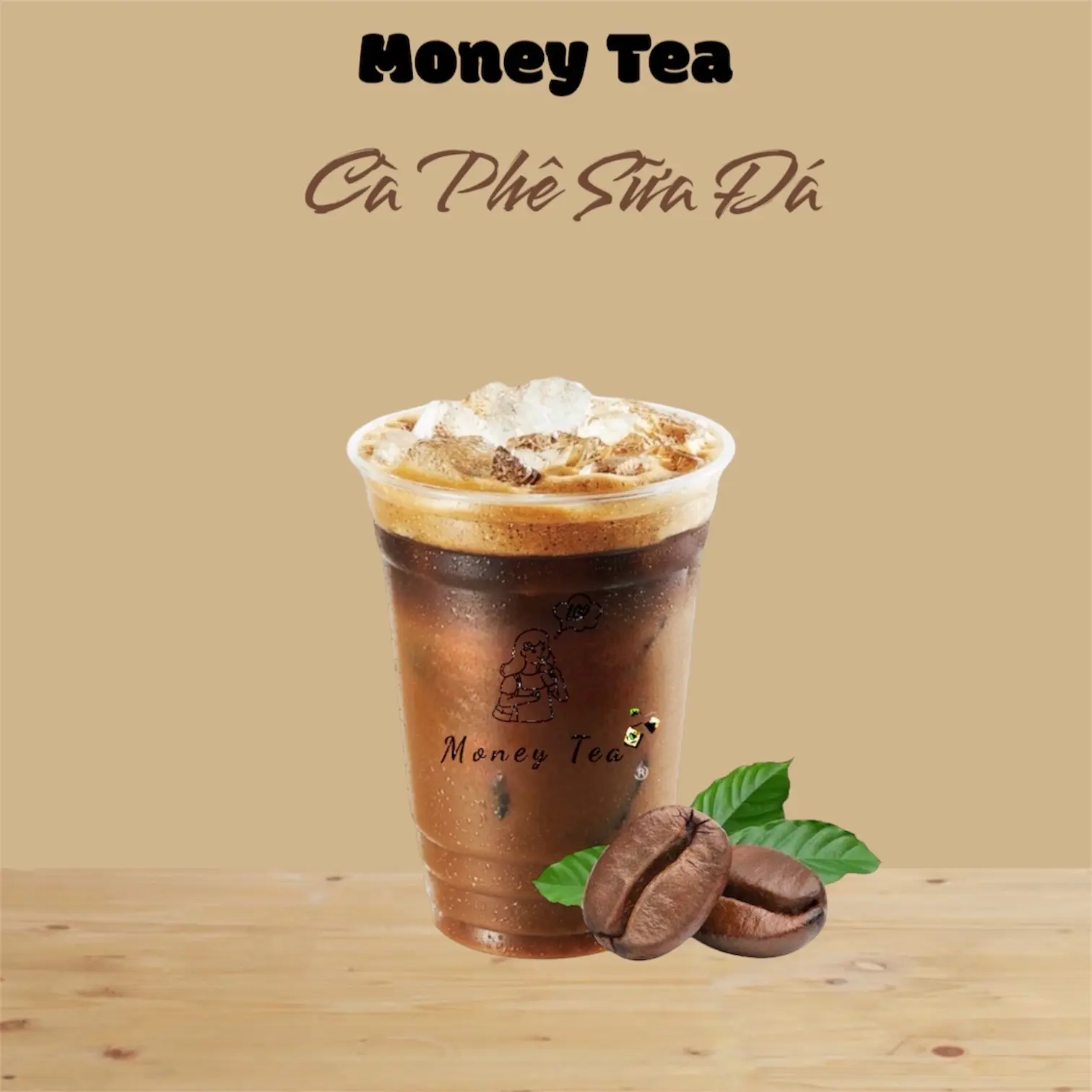 Hình ảnh Cà phê sữa đá - Ly 500ml