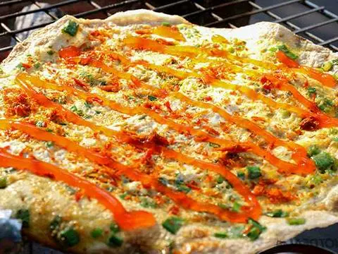Hình ảnh Bánh tráng nướng thịt bằm 