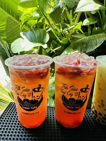 Hình ảnh trà dâu tươi