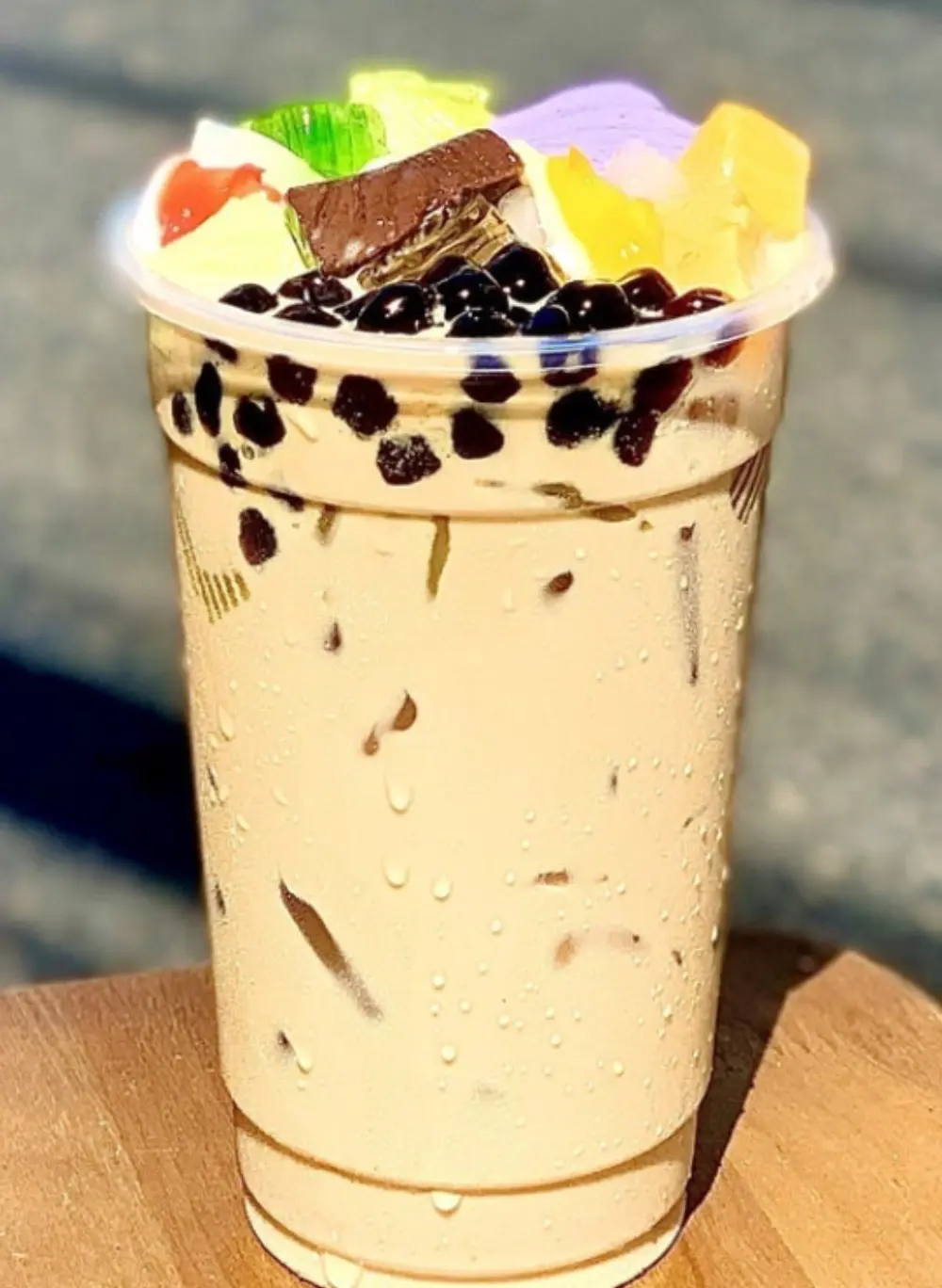 Hình ảnh Trà sữa ô long full topping - size 1000ml