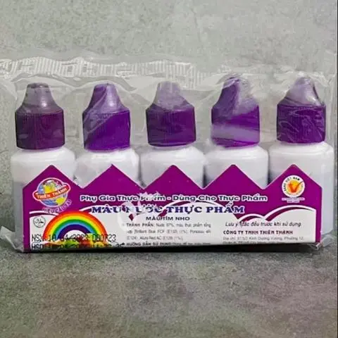 Hình ảnh 5 Chai Nước Màu Thực Phẩm 10ml (Chai Lớn) Vàng, Nước Màu Bánh,Kẹo,Rau Câu,Mứt