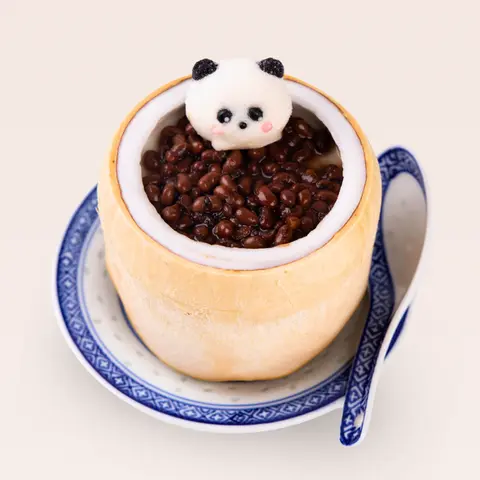 Hình ảnh Thạch sữa dừa Hồng Đậu