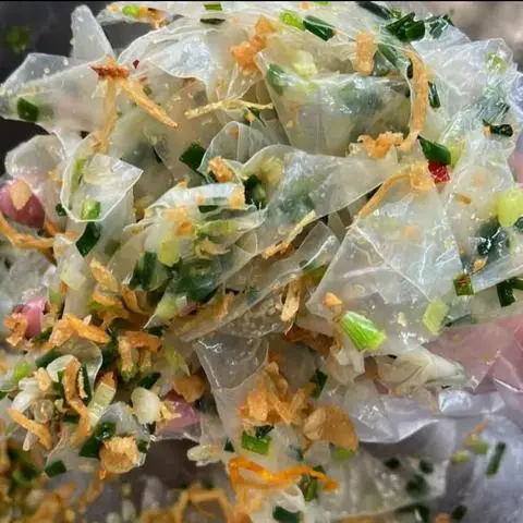 Hình ảnh Bánh tráng phơi sương trộn mỡ hành