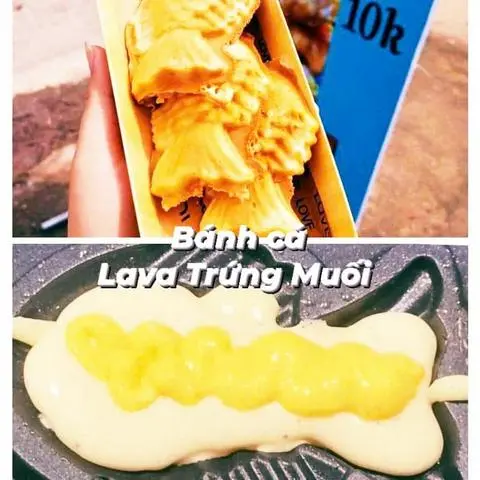 Hình ảnh Bánh cá Lava trứng muối + kéo sợi
