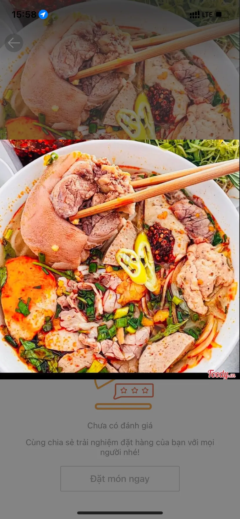 Hình ảnh Bún bò tái chả