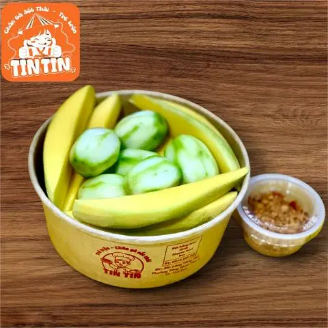 Hình ảnh Mix Cóc Xoài Cắt Sẵn (kèm Muối Tôm Tây Ninh)