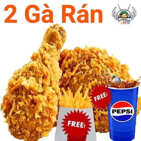 Hình ảnh Combi 1 đùi - 1 cánh gà rán - khoai tây - pepsi