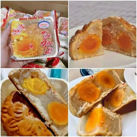 Hình ảnh Bánh Trung Thu Dừa Sữa 2 Trứng 