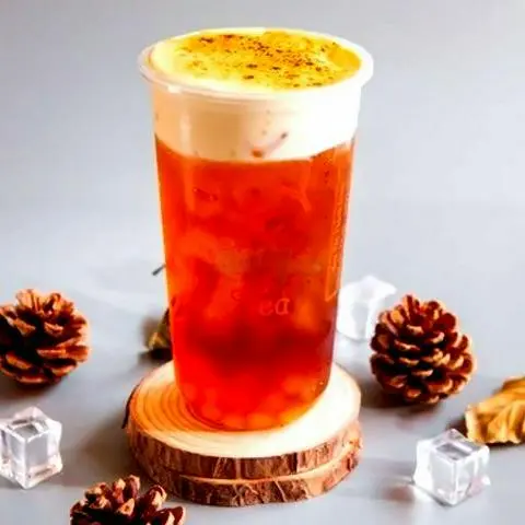 Hình ảnh Trà Đen Kem Trứng Nướng