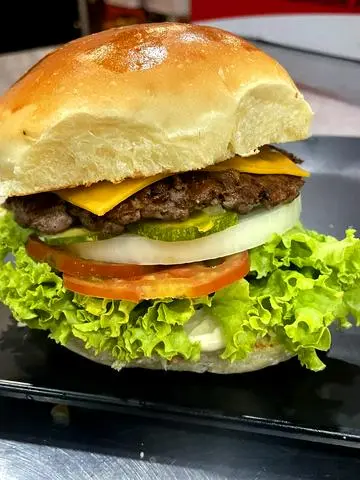 Hình ảnh BURGER BÒ MỎNG PHÔ MAI TRUYỀN THỐNG-GẤP ĐÔI PHẦN NHÂN