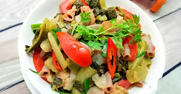 Hình ảnh Bao tử xào cải chua