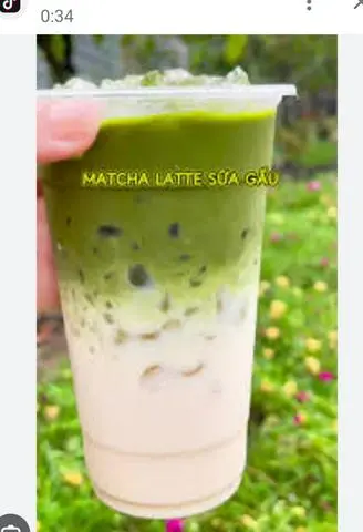 Hình ảnh sữa gấu matcha 