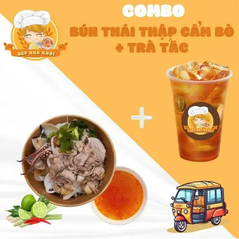 Hình ảnh Combo bún thái thập cẩm bò ⭐️ + trà tắc
