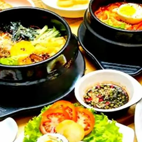 Hình ảnh Sét Combo cơm trộn nóng bạch tuộc +trứng hấp hs +súp đậu tương hs+cơm +món ăn phụ