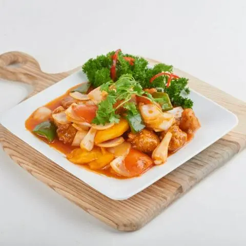 Hình ảnh Dồi trường xào chua ngọt