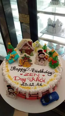 Hình ảnh bánh kem gốc cây noel giáng sinh 25cm 