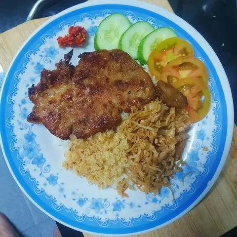 Hình ảnh Cơm sườn bì chà bông cá