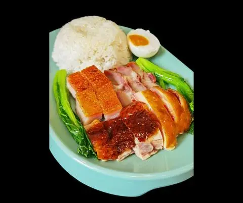 Hình ảnh Cơm ngỗng lăn 5 món - Rolled goose combo rice - 燒鵝五寶飯