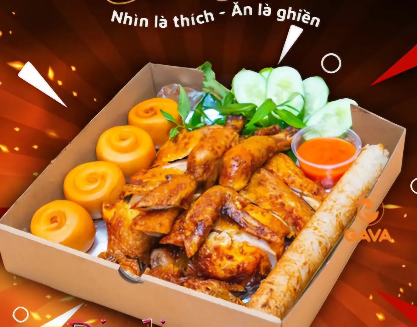Hình ảnh Gà Nướng Mật Ong+3 Bánh bao