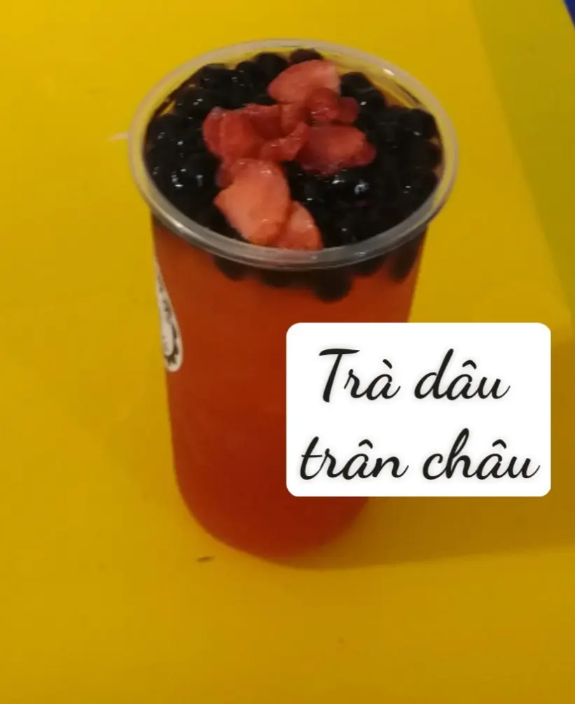 Hình ảnh  Trà Dâu Trân Châu