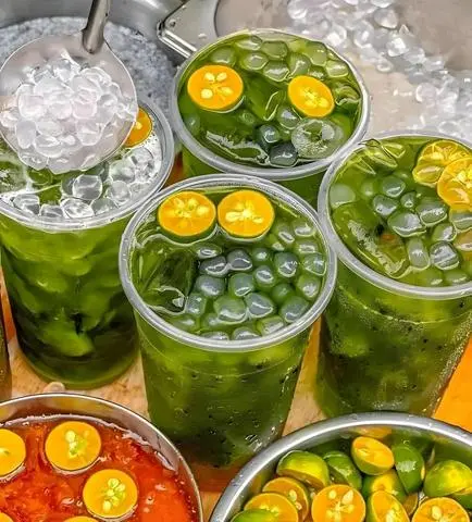 Hình ảnh Trà Tắc Thái Xanh 1L trân châu trắng 