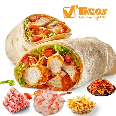 Hình ảnh Tacos Bò Bằm Mexican phô mai mozzarella ( Size 520G)