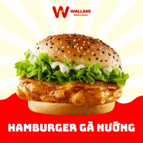 Hình ảnh Hamburger gà nướng
