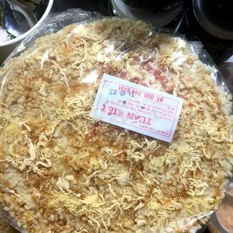 Hình ảnh Bánh cơm cháy chà bông ớt 26cm loại to dày 