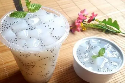 Hình ảnh Nước Dừa Hạt É Thạch Dừa (Ly chà bá)