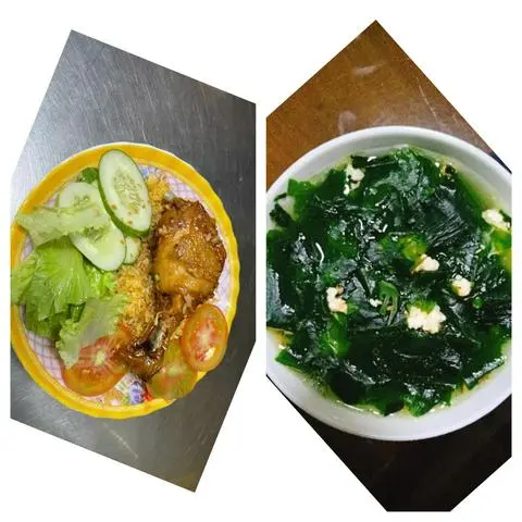 Hình ảnh Combo cơm đùi nhỏ+ canh rong biển