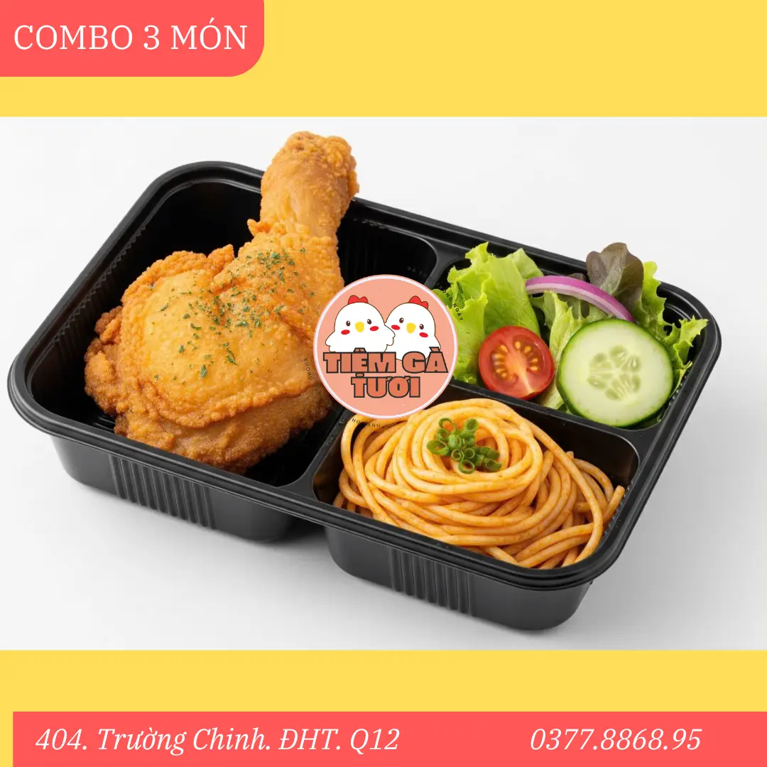 Hình ảnh COMBO ĐÙI GÀ+ MỲ Ý + SALAD