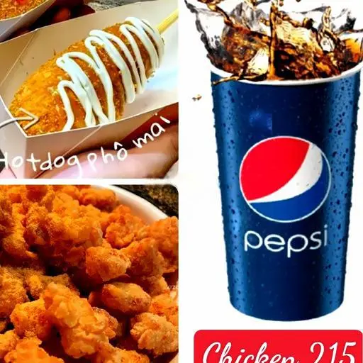 Hình ảnh Combo 6: 1 gà viên lắc fomai + 1 Hotdog Hàn Quốc + 1 nước ngọt