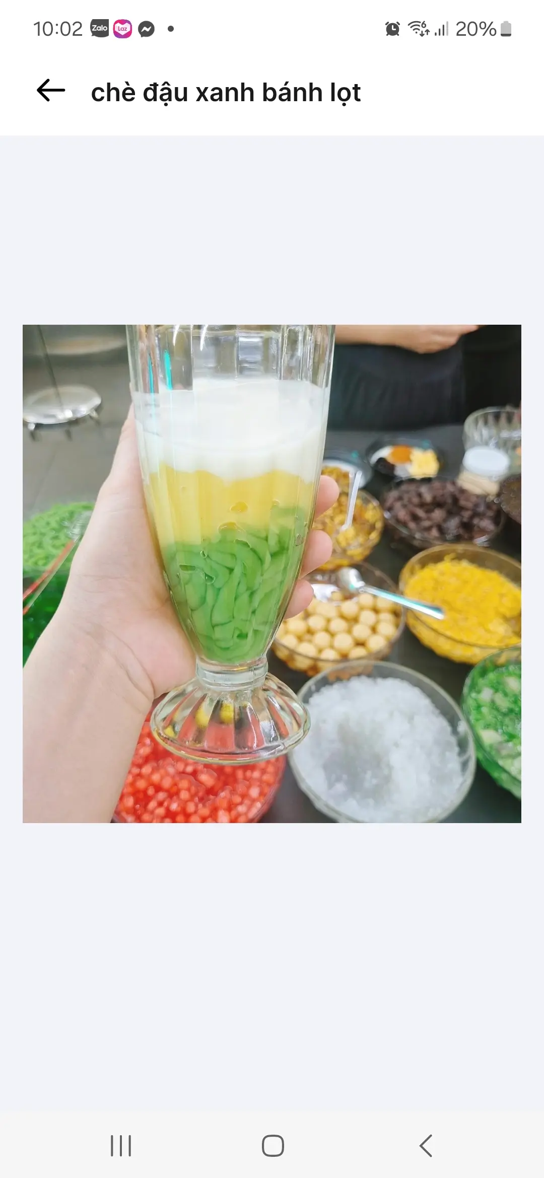 Hình ảnh chè đậu xanh bánh lọt