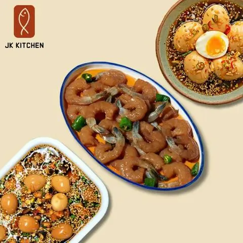 Hình ảnh Combo 05 - Nõn Tôm, Trứng Lòng Đào Ngâm Tương