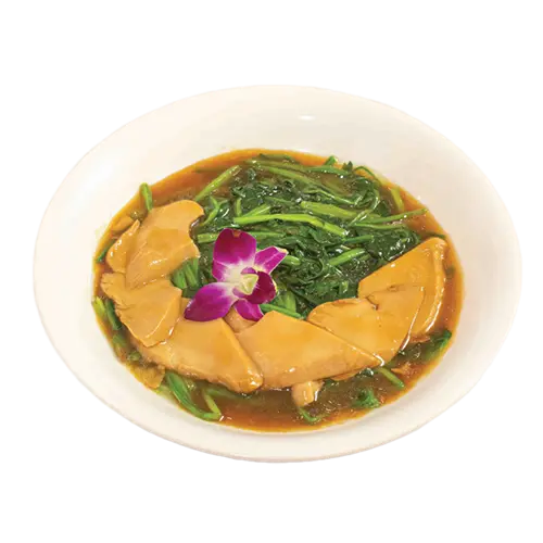 Hình ảnh Nấm Bạch Linh Cải Bó Xôi Xốt Bào Ngư