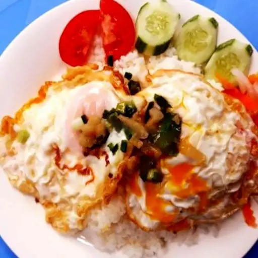 Hình ảnh Cơm ỐP LA 2 TRỨNG/ Steamed Broken Rice with Two Fried Eggs