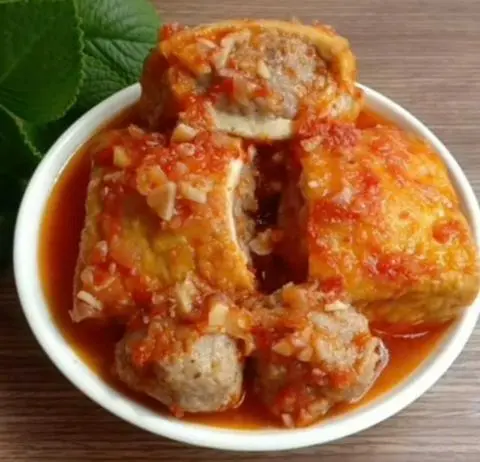 Hình ảnh Đậu hủ dồn thịt sốt cà