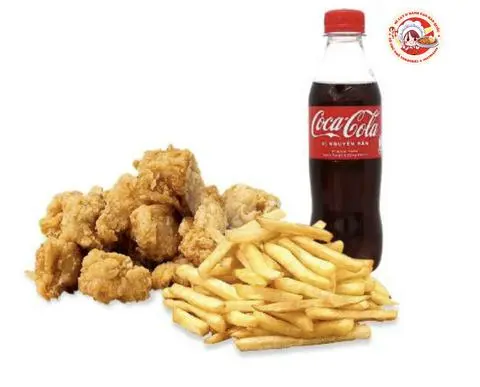 Hình ảnh Combo gà viên + Khoai tây + 1 nước ngọt (coca hoặc pepsi)