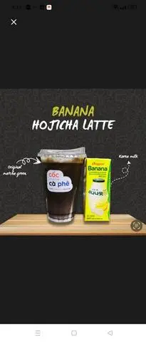 Hình ảnh Hojicha sữa chuối Korea 
