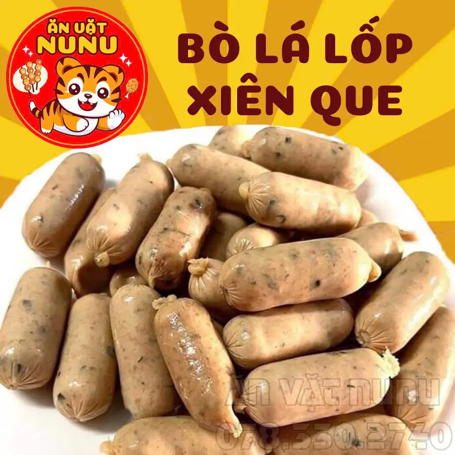 Hình ảnh Bò Lá Lốp Xiên Que 
