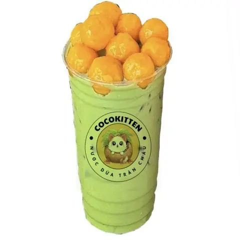 Hình ảnh Trà sữa viên khoai dẻo phô mai + rau câu sợi (500ml)