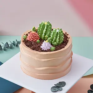 Hình ảnh Bánh kem lạnh Khu vườn xương rồng / Gelato Cake Cactus Garden