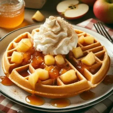 Hình ảnh Waffle đào - Peach