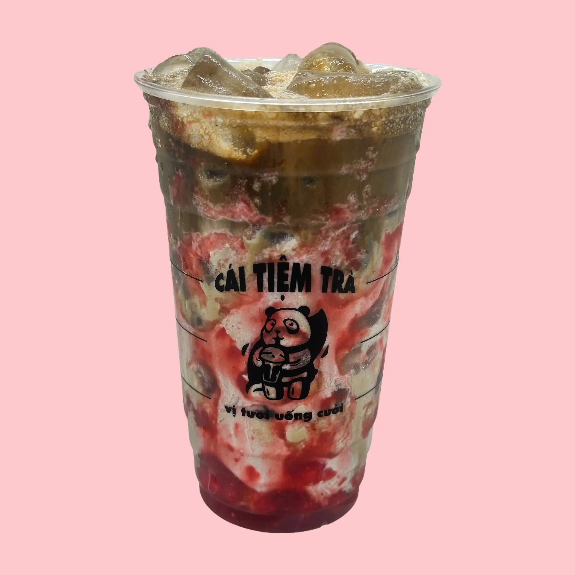 Hình ảnh Latte Dâu Houjicha Nhật - M