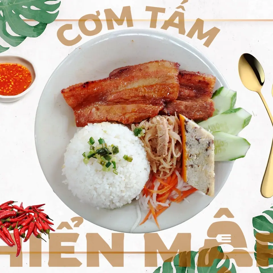 Hình ảnh Cơm ba rọi bì chả