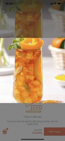 Hình ảnh trà đào dầm tươi