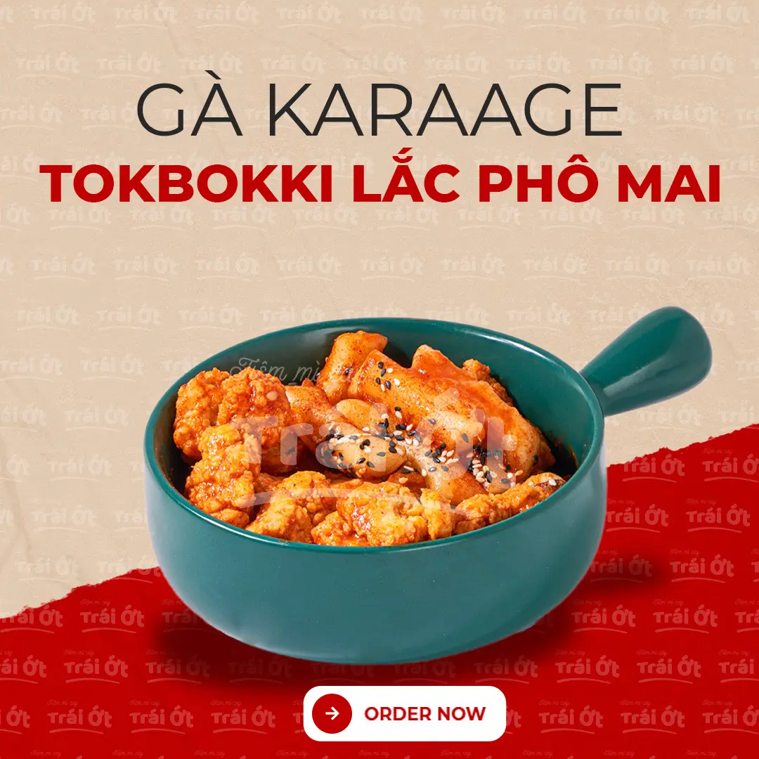 Hình ảnh Gà Karagee Tokbokki Lắc Phô Mai