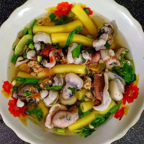 Hình ảnh Nui mực thịt bằm