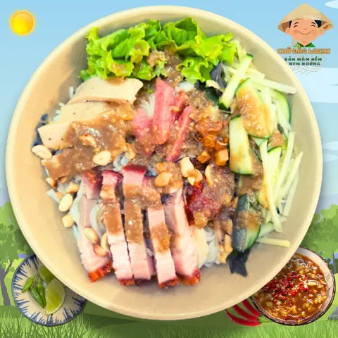 Hình ảnh Bún mắm nêm thịt heo quay chả